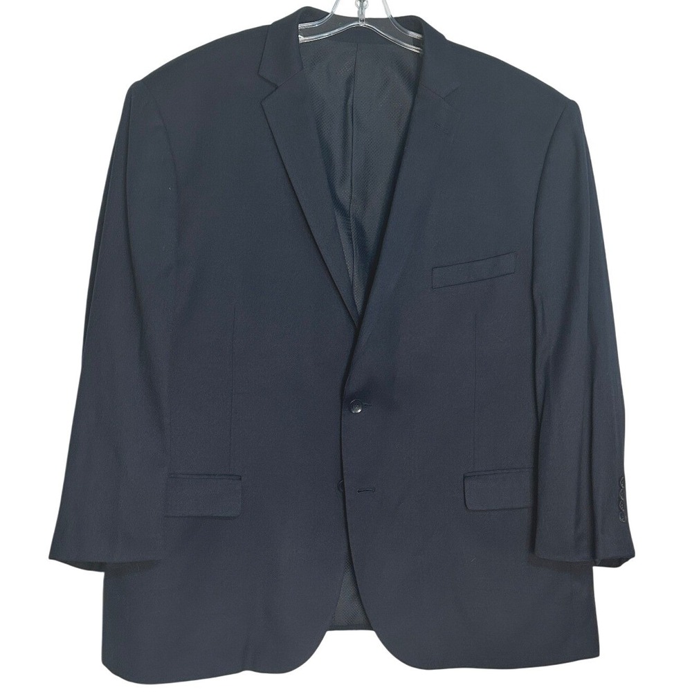 Bocaccio Uomo Men Navy Blue Two‎ Button Blazer Dark Academia Classic Tailored 54